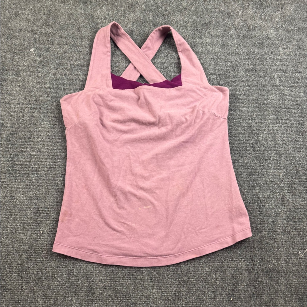 ARC’TERYX Women’s Purple Crisscross Back Athletic Tank Top Shelf Bra Size Medium